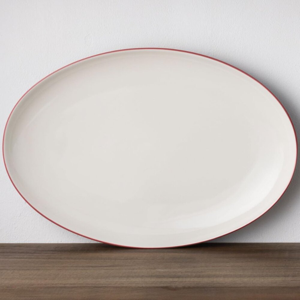 Noritake Colorwave Raspberry 16" Oval Serving Platter - Picture 4 of 4